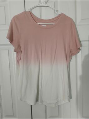2/$13 Tops Old Navy Pink and White Ombre Short Sleeve Tee